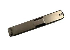 Complete assembled rear serrated nitride barrel Glock 26 slide with std sights