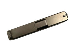 Complete assembled rear serrated nitride barrel Glock 26 slide with std sights