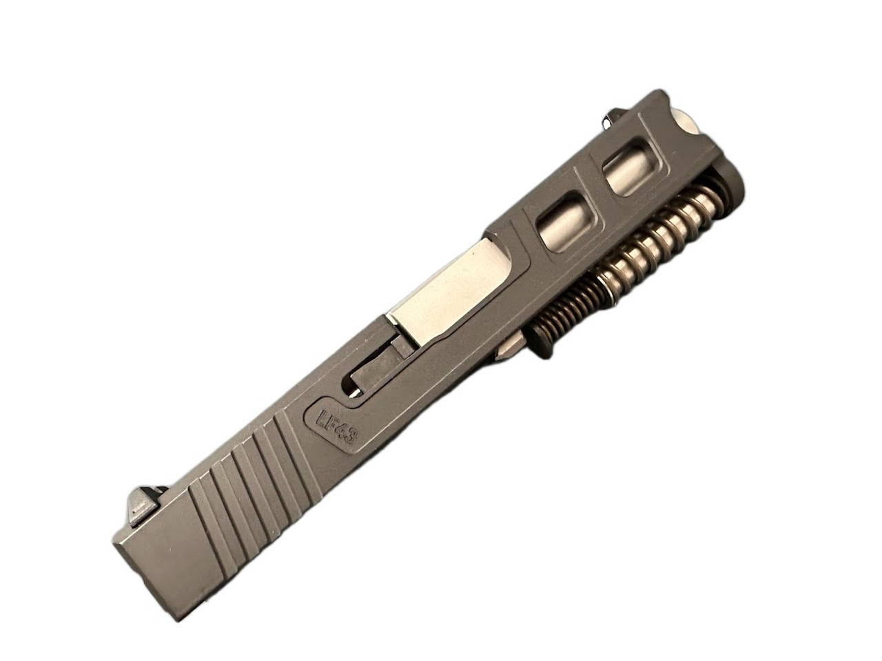 top view complete assembled glock 43 43x elite slide matte barrel