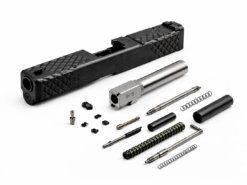Complete Glock 19 slide kit components and setup