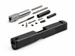 Diamond‑serrated RMR slide kit for Glock 19 Gen 3 with optic‑ready cut and enhanced machining