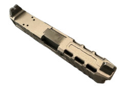 complete tungsten lfa raptor rmr slide with angled serrations and tall sights