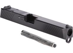 assembled dlc rmr slide for glock 17 gen 3 black diamond like carbon direct mount rmr cut