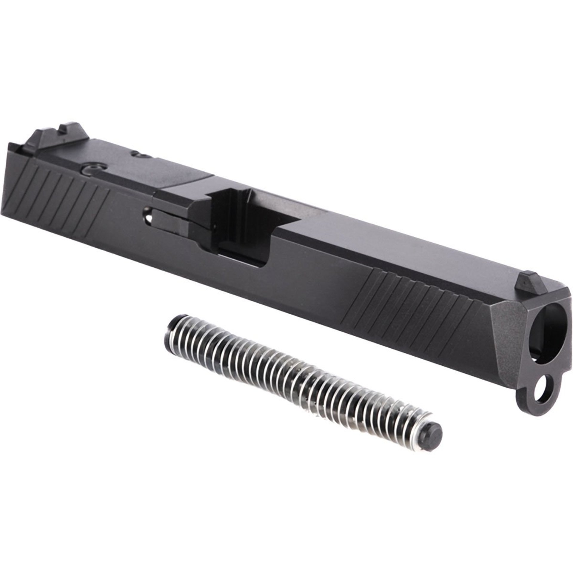 assembled dlc rmr slide for glock 17 gen 3 black diamond like carbon direct mount rmr cut